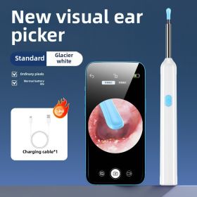 Smart Visual Ear Sticks Otoscope Endoscope Wax Removal Tool Earpick Mini Camera Health Care Ear Cleaner (Color: New-White 1pcs)