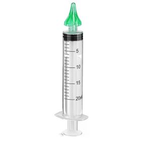 12/20ML Ear Care Tool Household Cleaner Irrigation Kit Ear Wax Removal Tool Water Washing Syringe Comfortable Unique Health Care (Color: 3 holes Green 20ml)